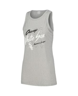Women's Gray Chicago White Sox Gauze High Neck Tank Top
