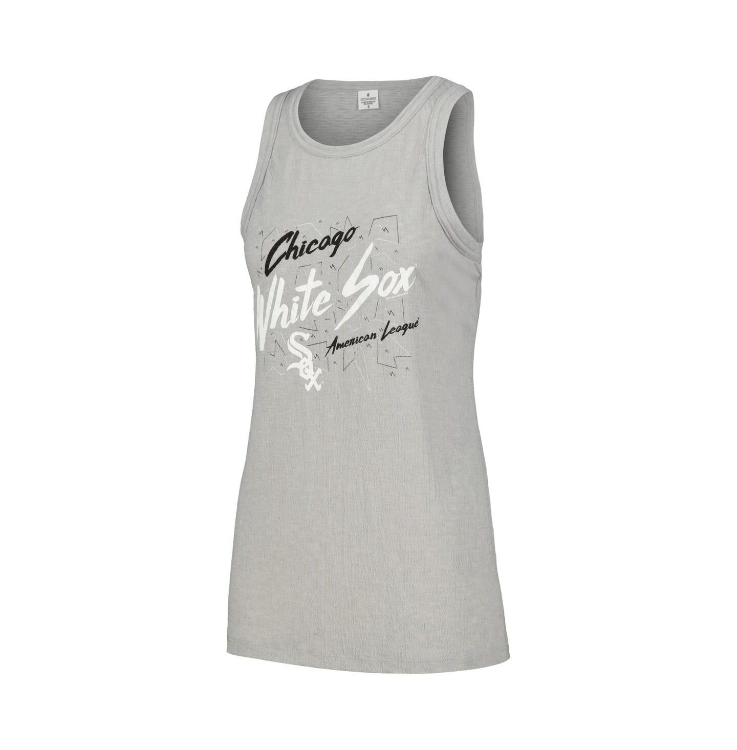 Женский топ Soft As A Grape Gray Chicago White Sox Gauze High Neck — фото 3