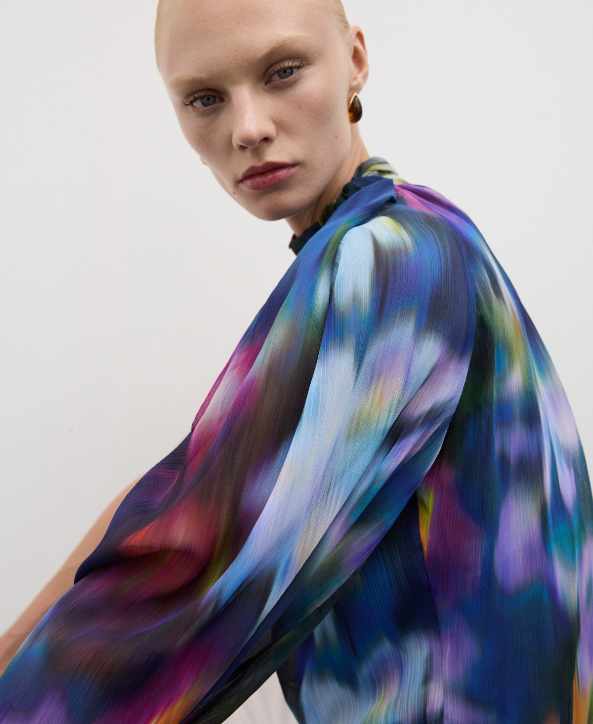Mango Women's Asymmetrical Printed Blouse