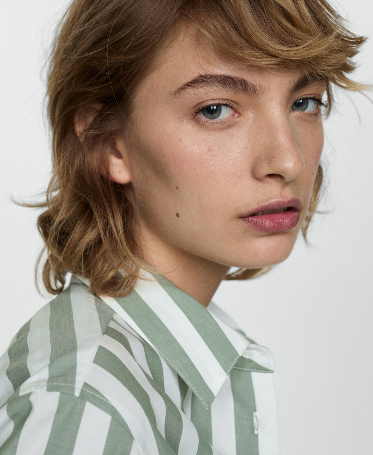 Mango Women's Cotton Striped Shirt
