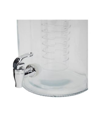 1.5 Gallon Glass Drink Dispenser with Infuser and Screw-off Wide Lid