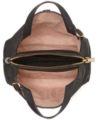 Deco Medium Pebbled Leather Crossbody Tote Bag