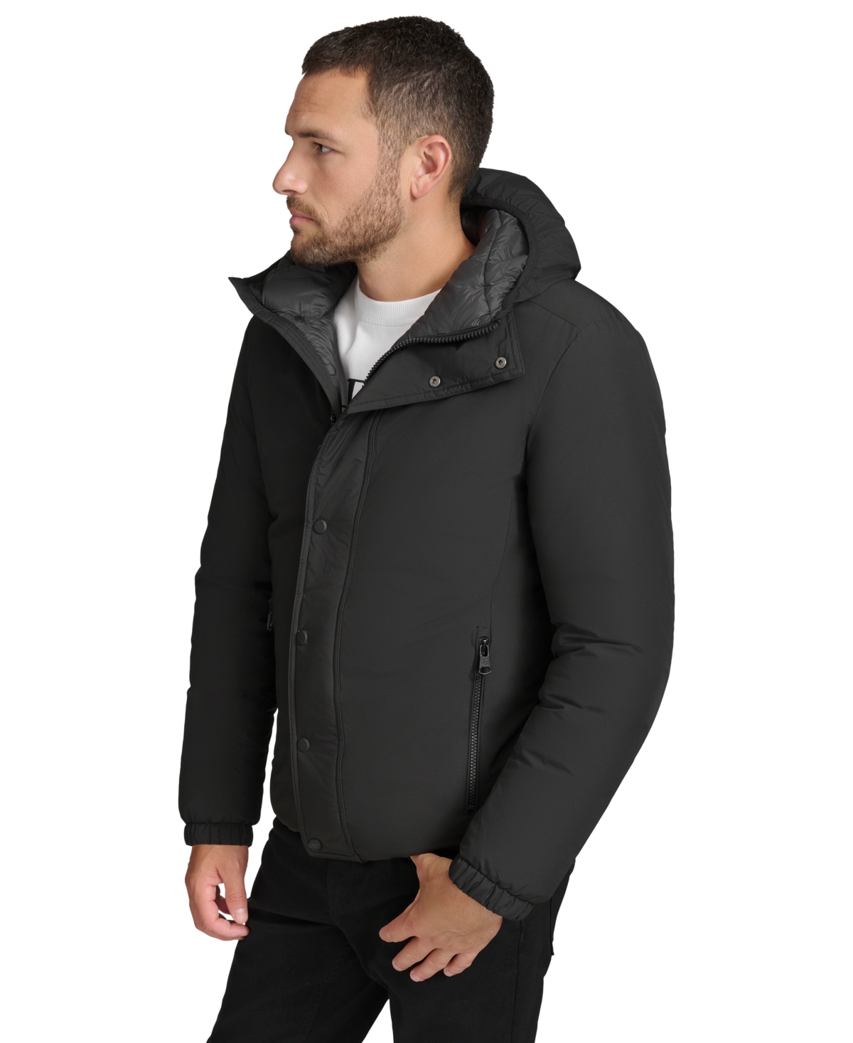 CALVIN KLEIN MEN'S RIPSTOP HOODED PUFFER JACKET 