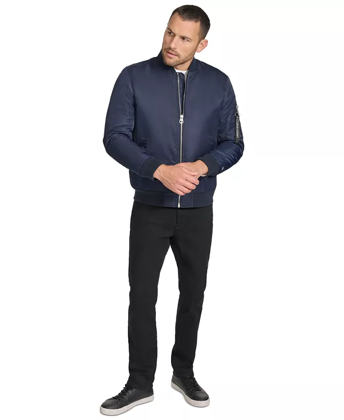 Men's Classic MA-1 Nylon Bomber Jacket - thumbnail 5