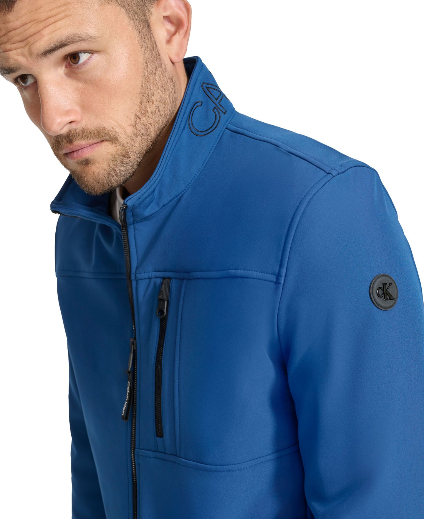 Мужская куртка Calvin Klein Infinite Stretch Soft Shell, цвет: Синий — фото 5