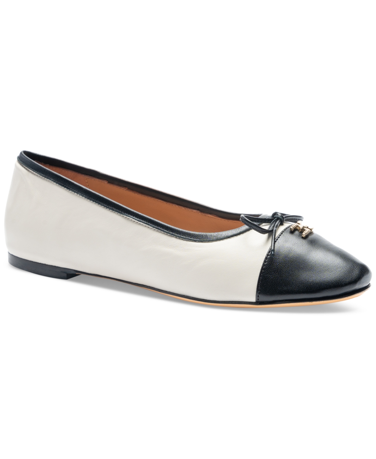 Shop Bruno Magli Women's Donatella Flats In Black,cream