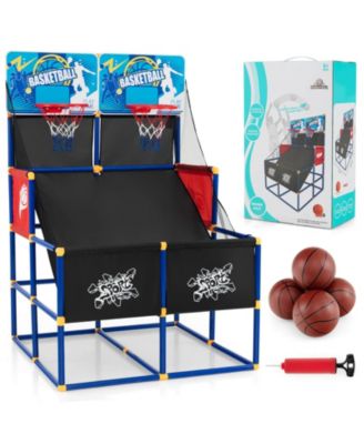 Kids Arcade Basketball Game Set with 4 Basketballs and Ball Pump