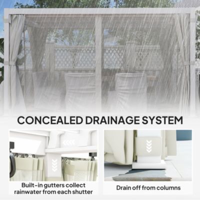 10 x 13 ft. Aluminum Pergola with Adjustable Roof,