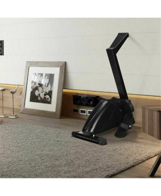 Foldable Quiet Operated Fitness Rowing Machine with 10 Level Adjustable Resistance