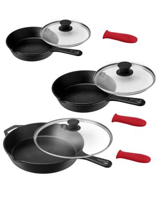 Cast Iron Skillet Set with Lids