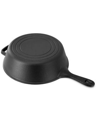 10.5 Inch 2-in-1 Pre-Seasoned Cast Iron Skillet and Fry Pan Set