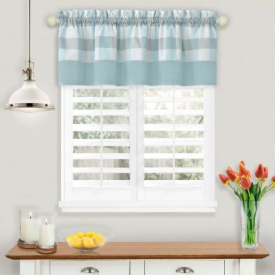 Modern Farmhouse Buffalo Plaid Checkered Rod Pocket Window Valance Curtain