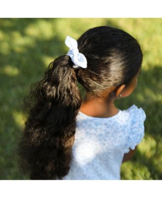 Girls  Seersucker Bow Scrunchie