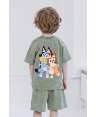 Boys Bingo Vintage Drop Shoulder T-Shirt and Shorts Outfit Set to