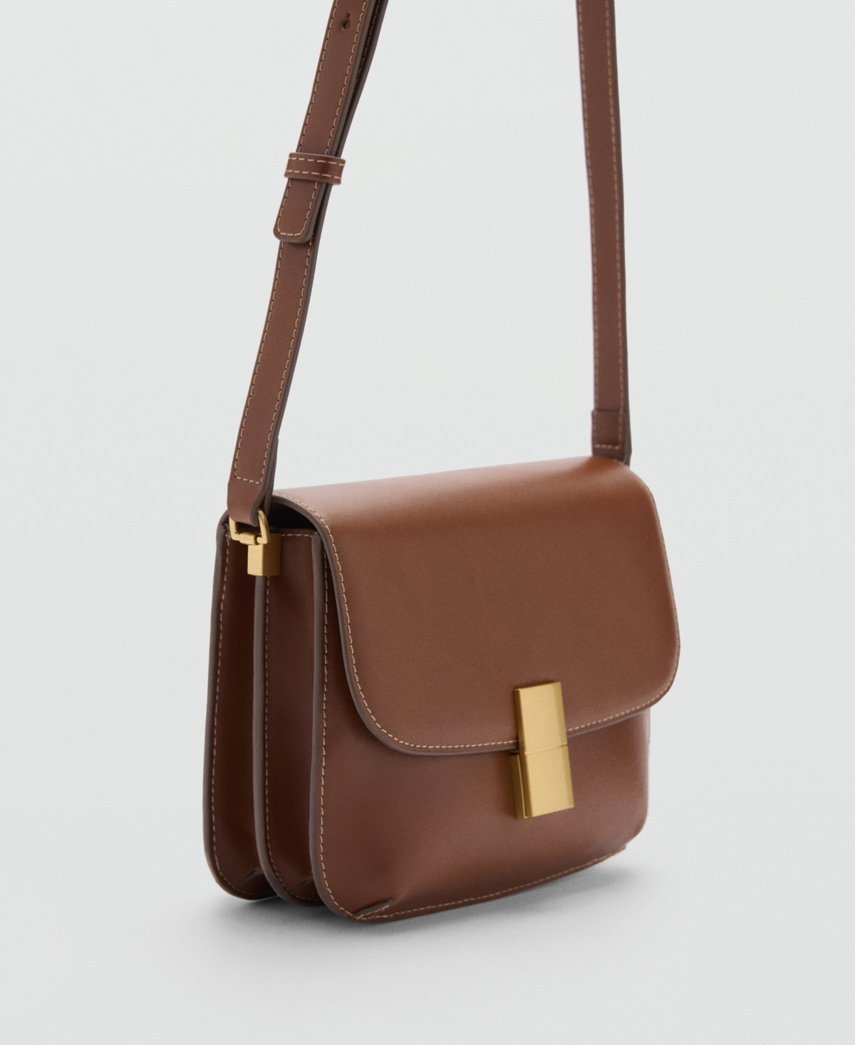 Mango Women's Metal Closure Crossbody Bag