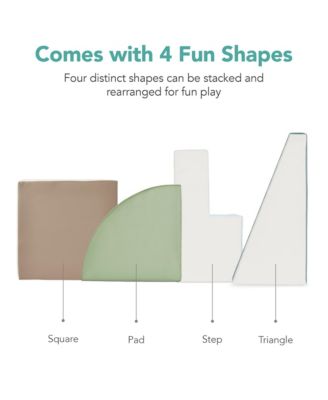 4-Piece Kids Climb and Crawl Soft Foam Block Playset Structures for Child Development