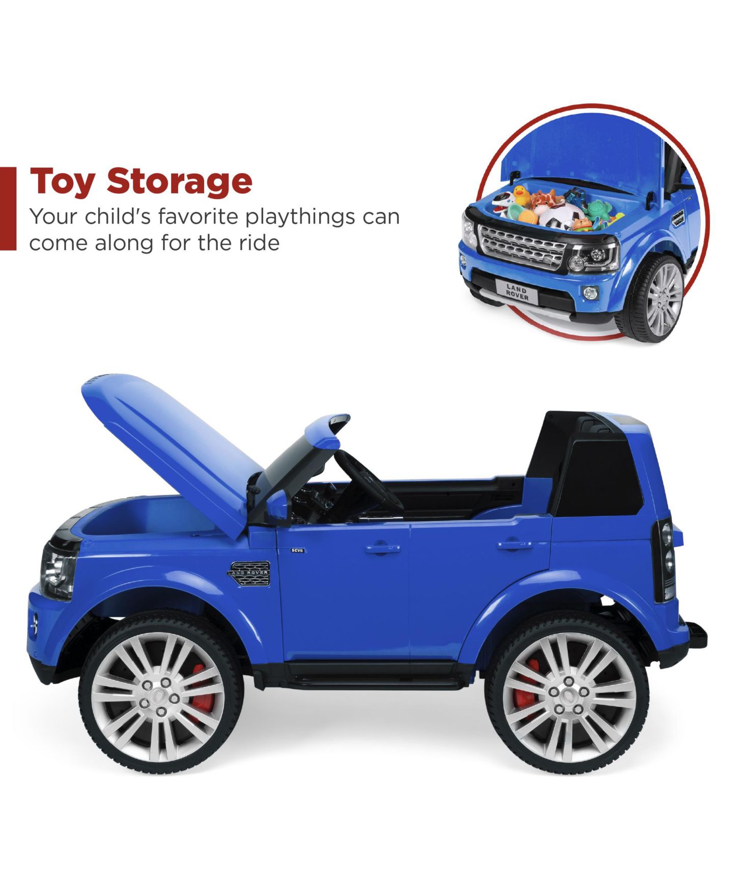 Детская игрушка Best Choice Products Licensed Land Rover 12V 2-Seater Remote Control Ride-On Car, Ages 3+, цвет: Синий — фото 5