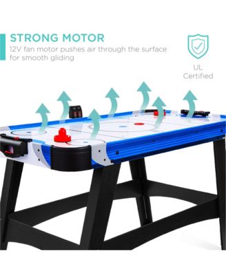 58in Mid-Size Air Hockey Table for Game Room w/ 2 Pucks, 2 Pushers, LED Score Board, 12V Motor