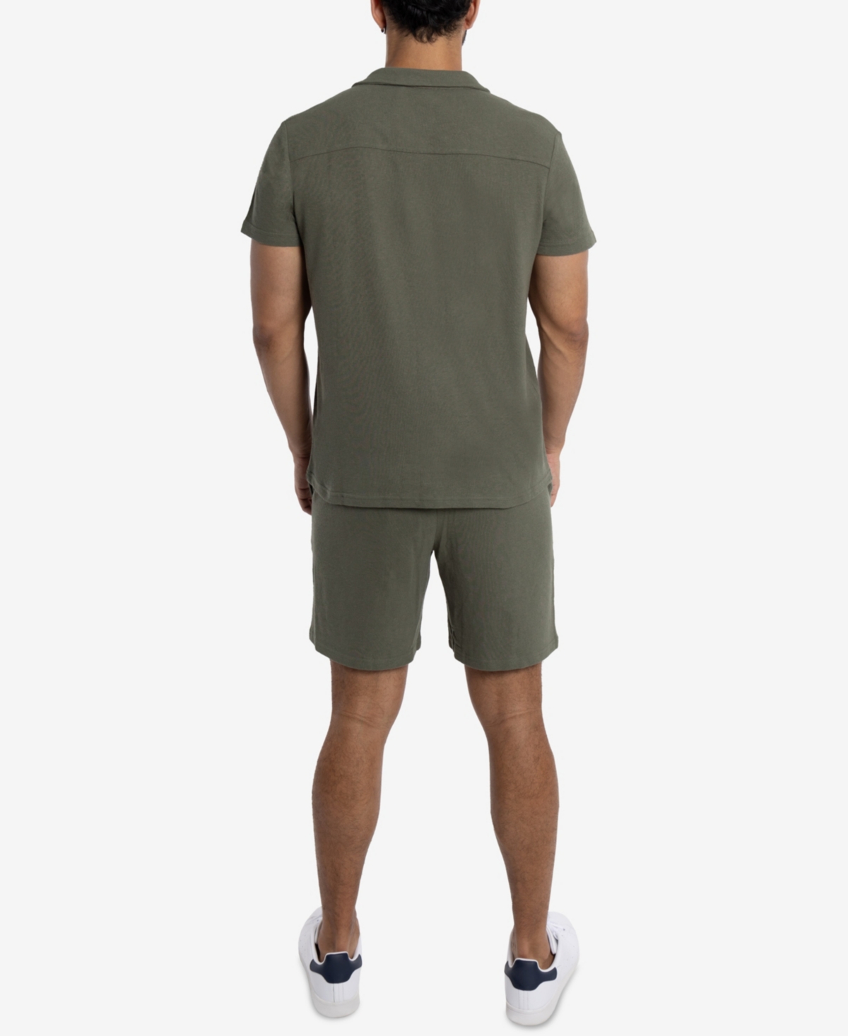 Spring + Mercer Men's Camp Collar Casual Short Sleeve Button-Up Shirt