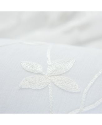 Premium Embroidered Vine Curtains - Sheer Curtains for Living Room, Bedroom, Kitchen - 52" x 108" - White, 2 Panels