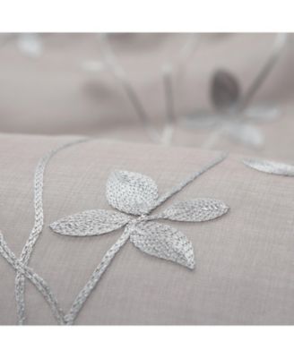 Premium Embroidered Vine Curtains - Sheer Curtains for Living Room, Bedroom, Kitchen - 52" x 63" - White, 2 Panels