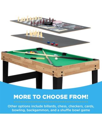 2x4ft 10-in-1 Combo Game Table Set w/ Hockey, Foosball, Pool, Shuffleboard, Ping Pong