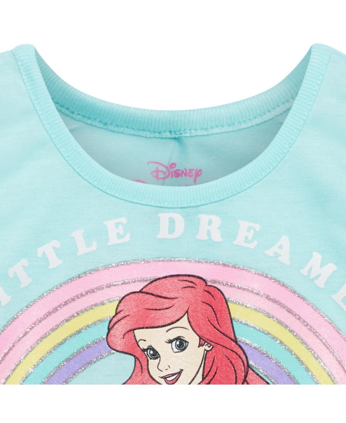 Disney Toddler Girls Princess Moana Belle Minnie Mouse Nightmare Before Christmas Tank Top and French Terry Shorts to