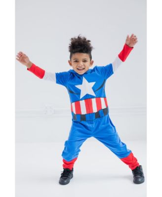 Toddler Boys Marvel Captain America Iron Man Zip Up Cosplay Coverall