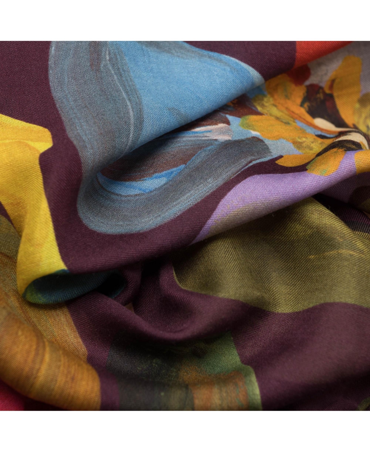 Catrina - Large Modal Cashmere Scarf for Women - Moss green
