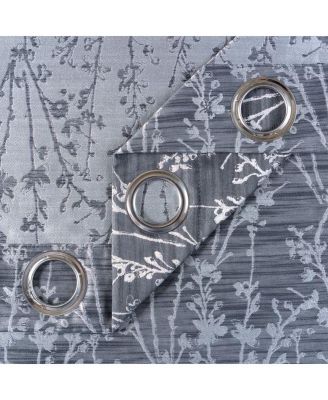 Premium 2-Panel Floral Jacquard Textured Beige Curtains with Grommets for Windows Living Room Bedroom - Partial Room Darkening Drapes for Privacy Decor - 52 x 108 Inch Long - Beige