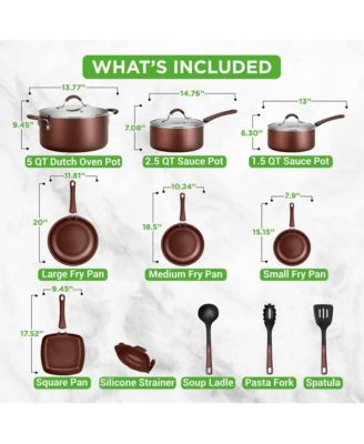 20-Piece Professional Cookware and Bakeware Set with Nonstick Pots and Pans, Cool-Touch Handles, Induction Safe