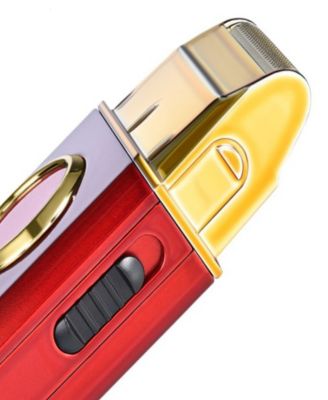 Uno Travel Sized Single USB Rechargeable Mens Foil Shaver with Cap- Red