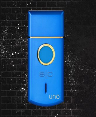 Uno Travel Sized Single USB Rechargeable Mens Foil Shaver with Cap - Blue