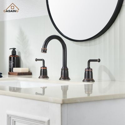 8 Inch Widespread 2-Handle Bathroom Sink Faucet with Drain Assembly