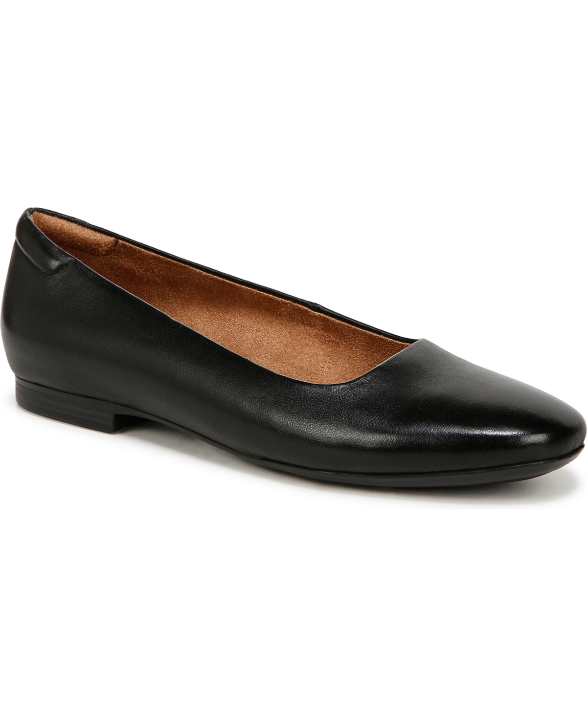 Shop Naturalizer Women's Kelly-ballet Square Toe Flats In Black Leather