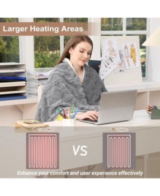 Tufted Sherpa Electric Heated Throw Blanket, Twin