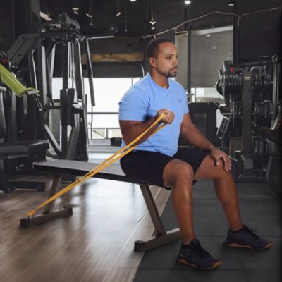 300 Pound Capacity Foam Padded Flat Barbell Bench w/Steel Frame, Black