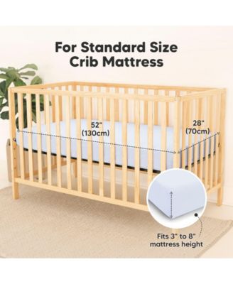 Waterproof Crib Sheets for Boys, Girls, 2pk Baby Fitted Crib Sheet, Waterproof Crib Mattress Protector Sheets