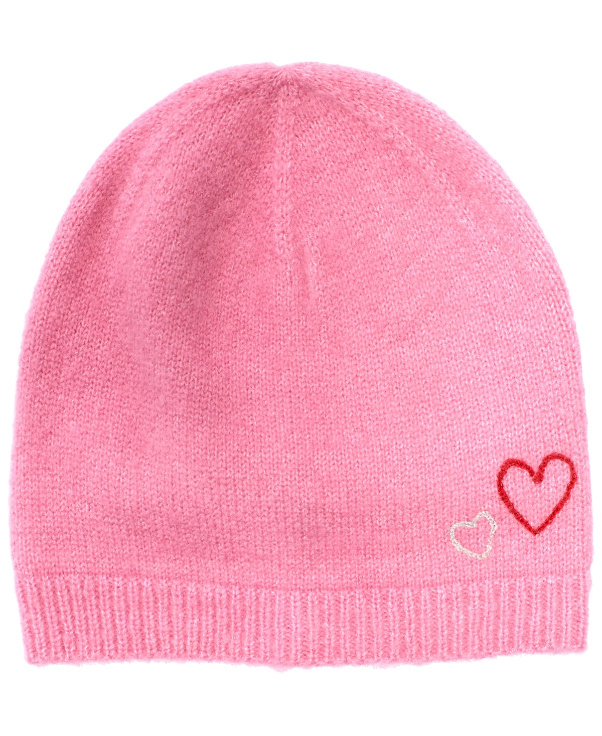Echo 23 Embroidered Beanie In Peony,hearts