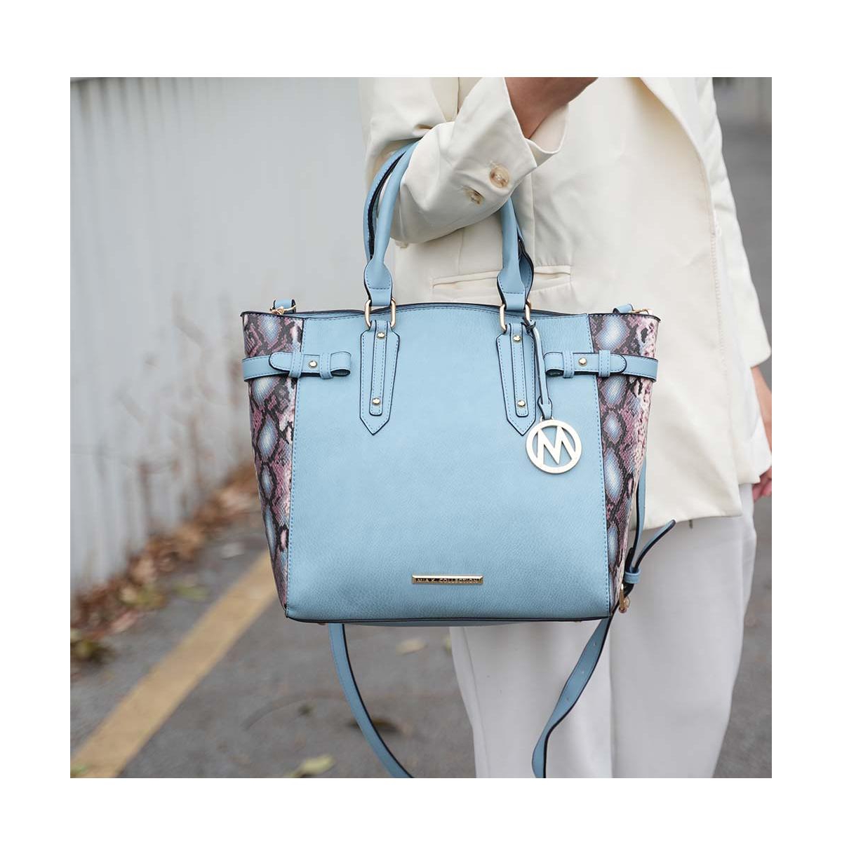 Mkf Collection Joelle Faux-Snake Embossed Tote Bag with Wallet by Mia K