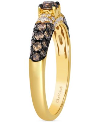 Ombr&eacute;&reg; Chocolate Diamond, Chocolate Ombr&eacute; Diamond & Nude Diamond Ring (3/4 ct. t.w.) in 14k Gold