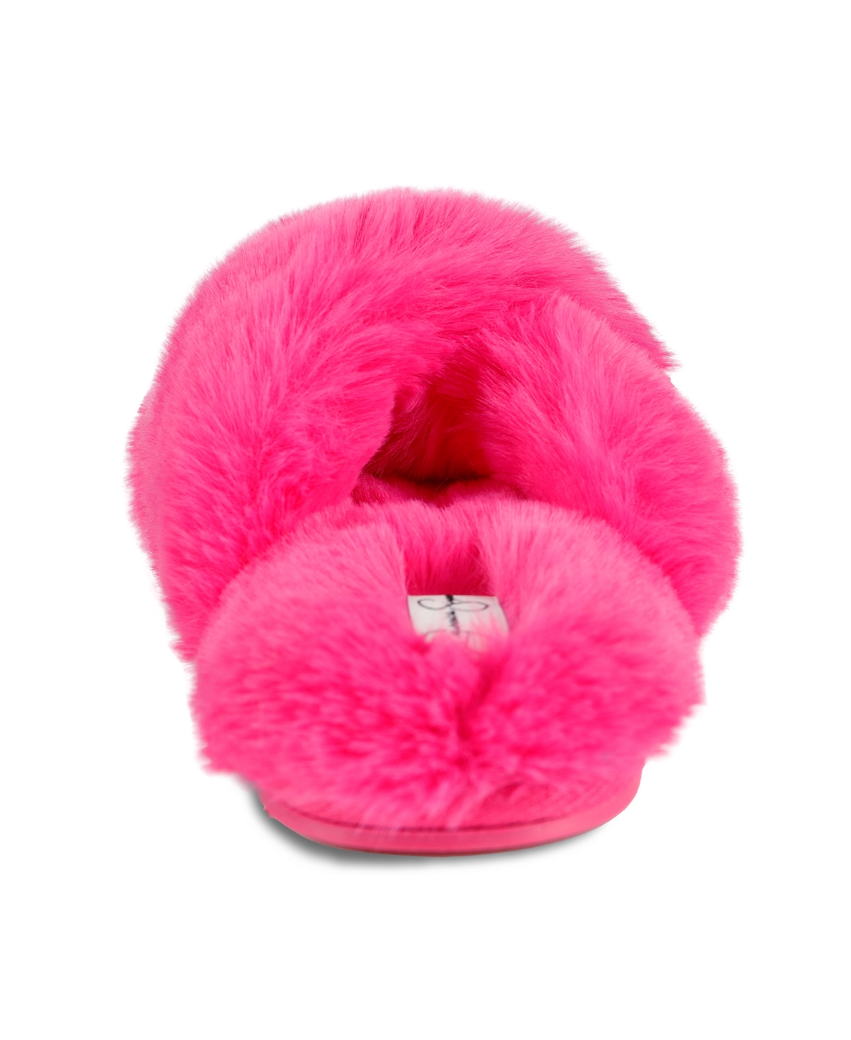 JESSICA SIMPSON WOMEN'S EXTRA SOFT HIGH PLUSH CROSS BAND SLIDE SLIPPERS 