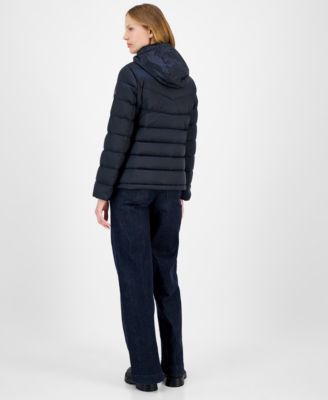 Michael kors hooded packable down coat discount