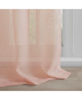 Rosette Floral Embellished Cuff Tab Top Solid Curtain Panel, 50"W x 95"L