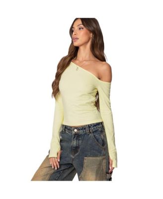 Womens Swan Asymmetric Top