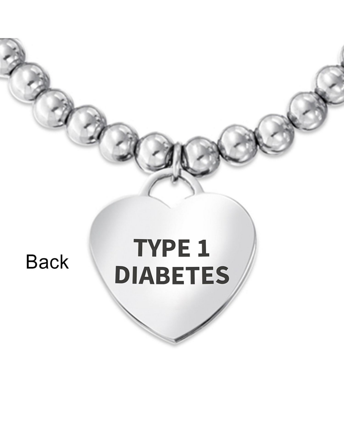 Bling Jewelry Type 1 Diabetes Medical Alert Id Bracelet Heart Pink Cancer Ribbon