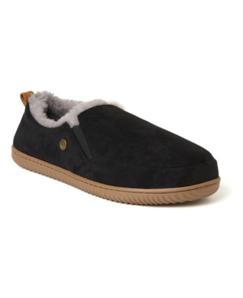 Мужские тапочки Dearfoams Alpine by Men s Zurich Closed Back House Shoe Slipper, цвет: Чёрный