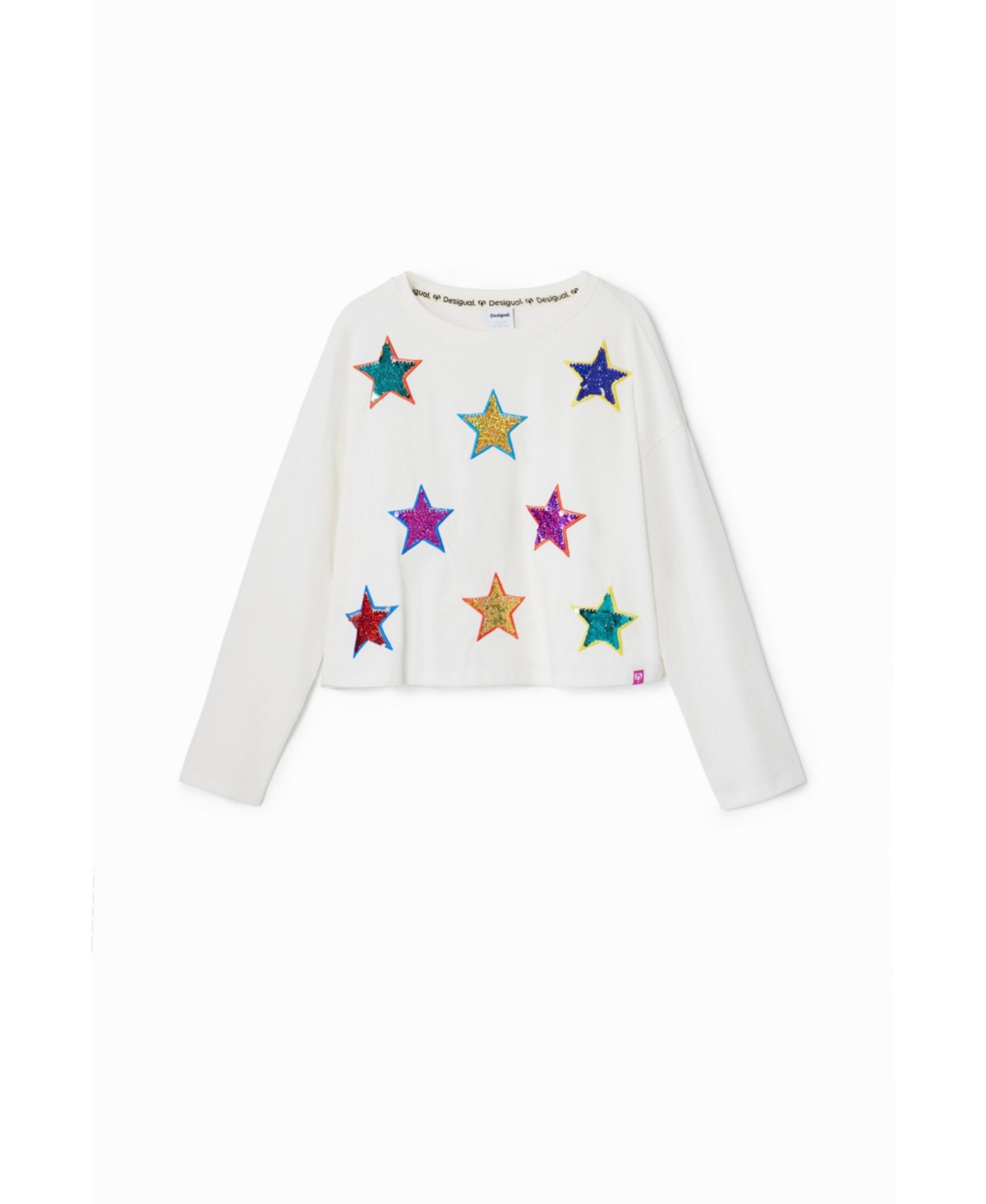 Desigual Girls Girls's Long-sleeve star T-shirt