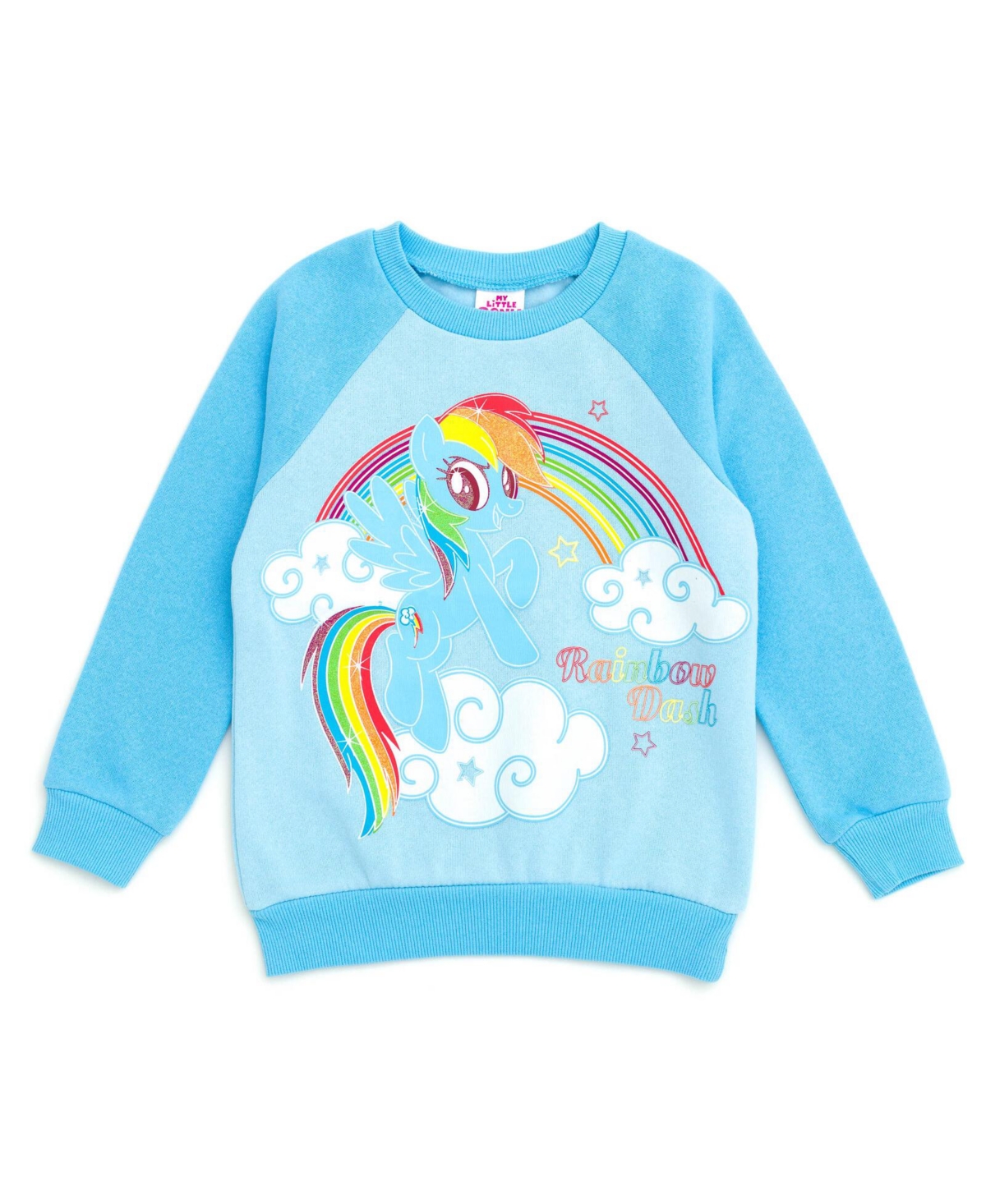 My Little Pony Toddler Girls My Pony Rainbow Dash Pullover Fleece Sweatshirt and Cosplay Hat to (2T - 10-12) -/ rainbow dash