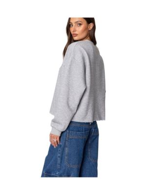 Womens Gingham Star Sweatshirt